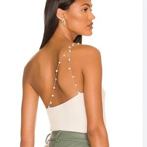 Cami NYC Tilda Pearl Strap Asymmetrical Silk Linen Cami